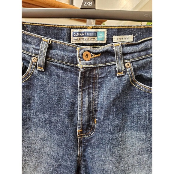 Old Navy Women's Blue Denim Cotton Mid Rise Regular Stretch Jeans Pants Size 8 - Picture 3 of 12